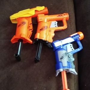 3 small nerf guns